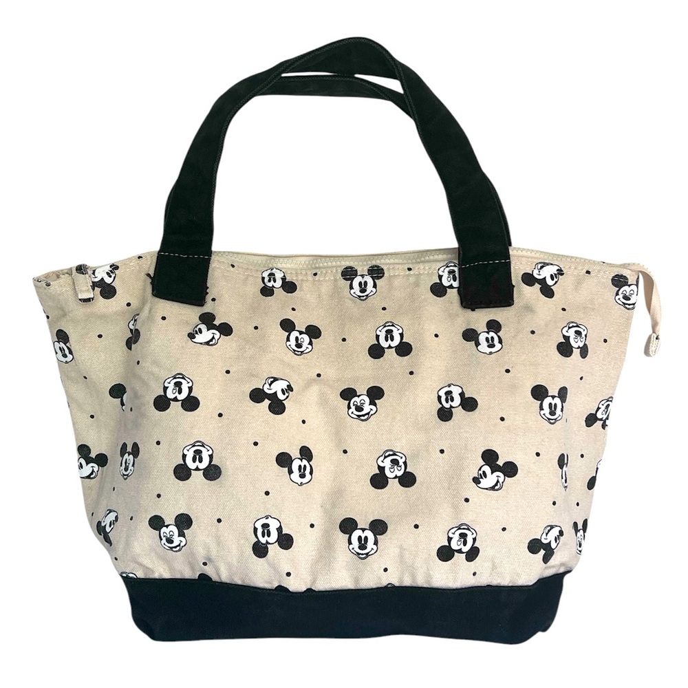 Unique Black and Cream Mickey Mouse Canvas Tote Bag by Disney.
